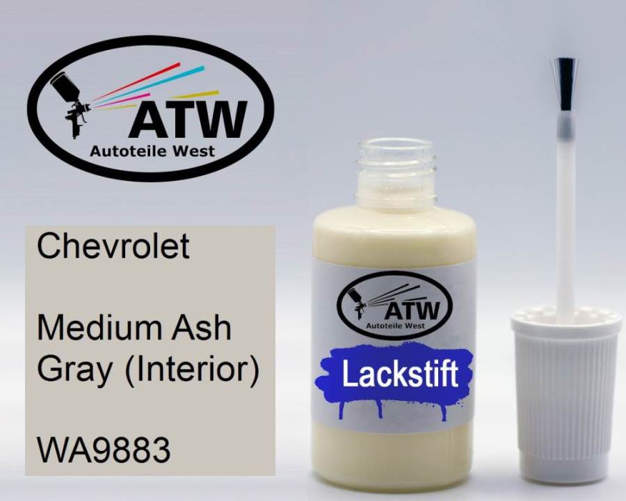 Chevrolet, Medium Ash Gray (Interior), WA9883: 20ml Lackstift, von ATW Autoteile West.
